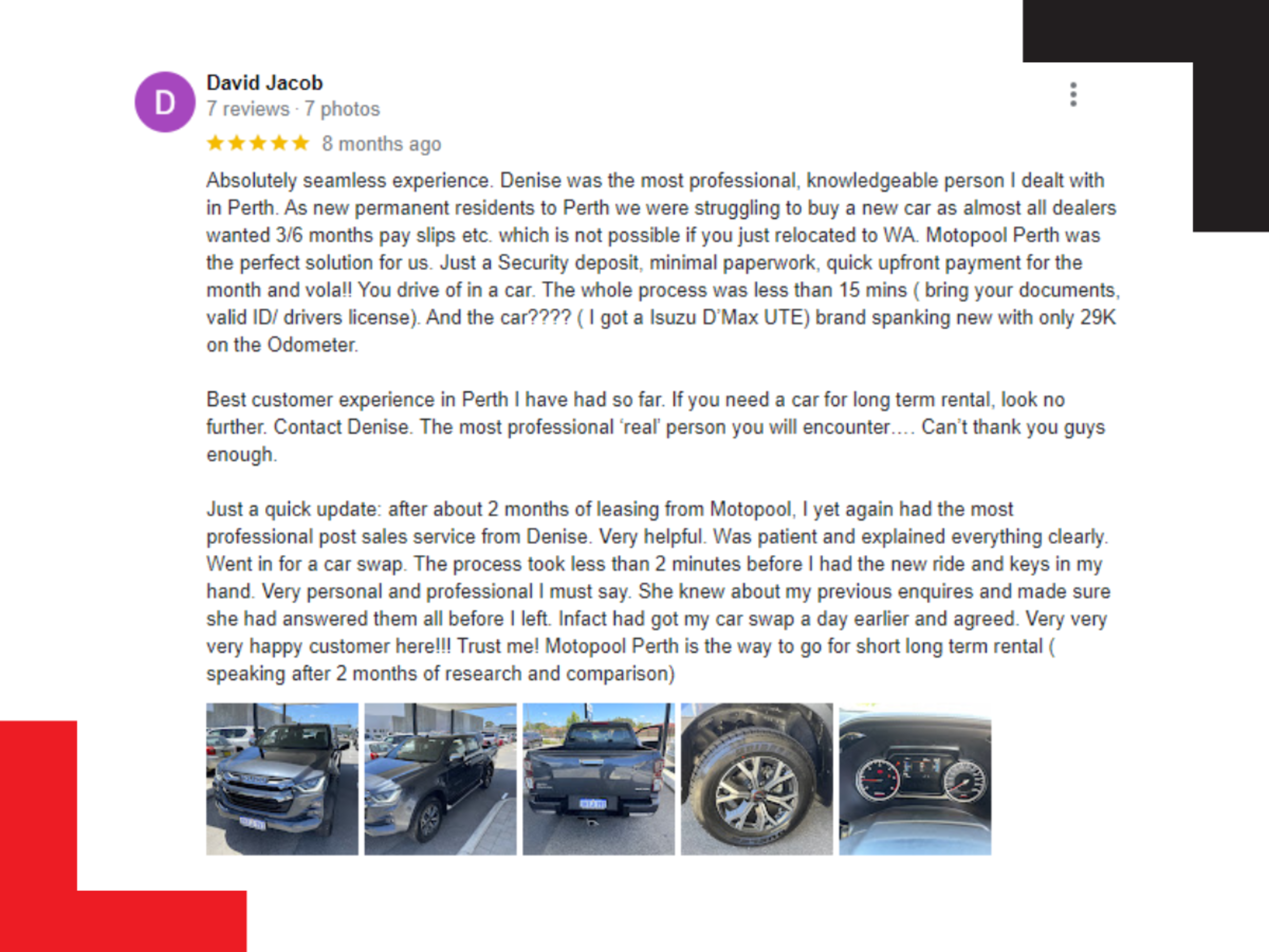 David Jacob Motopool Perth car subscription review