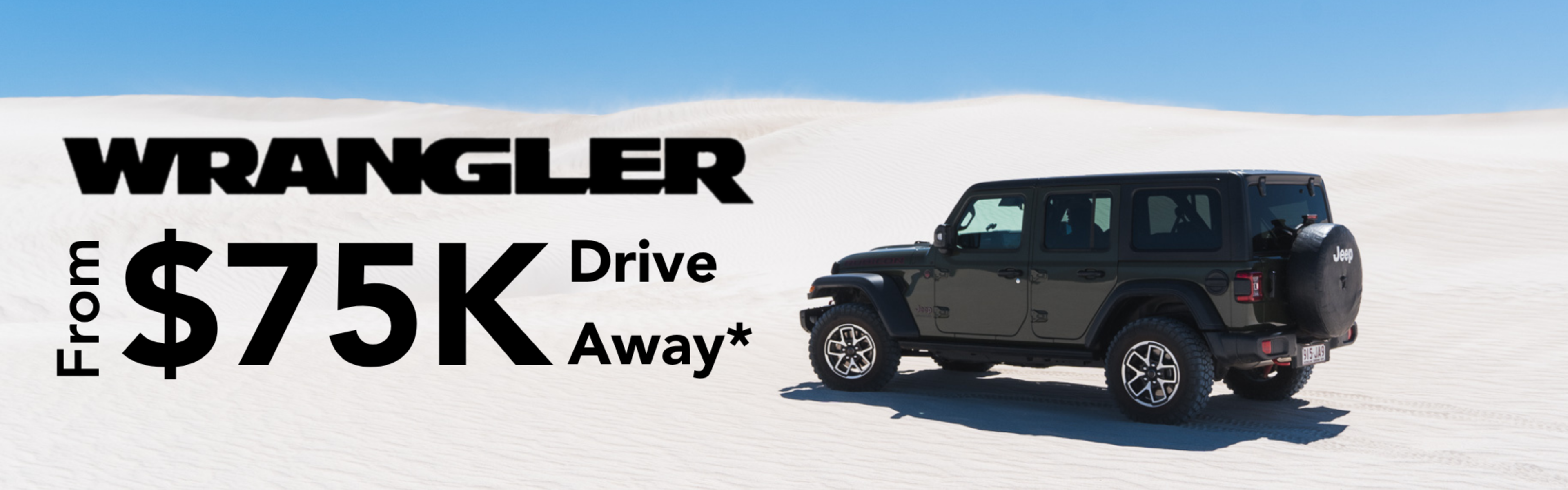 Wrangler Sport from 75K Driveaway