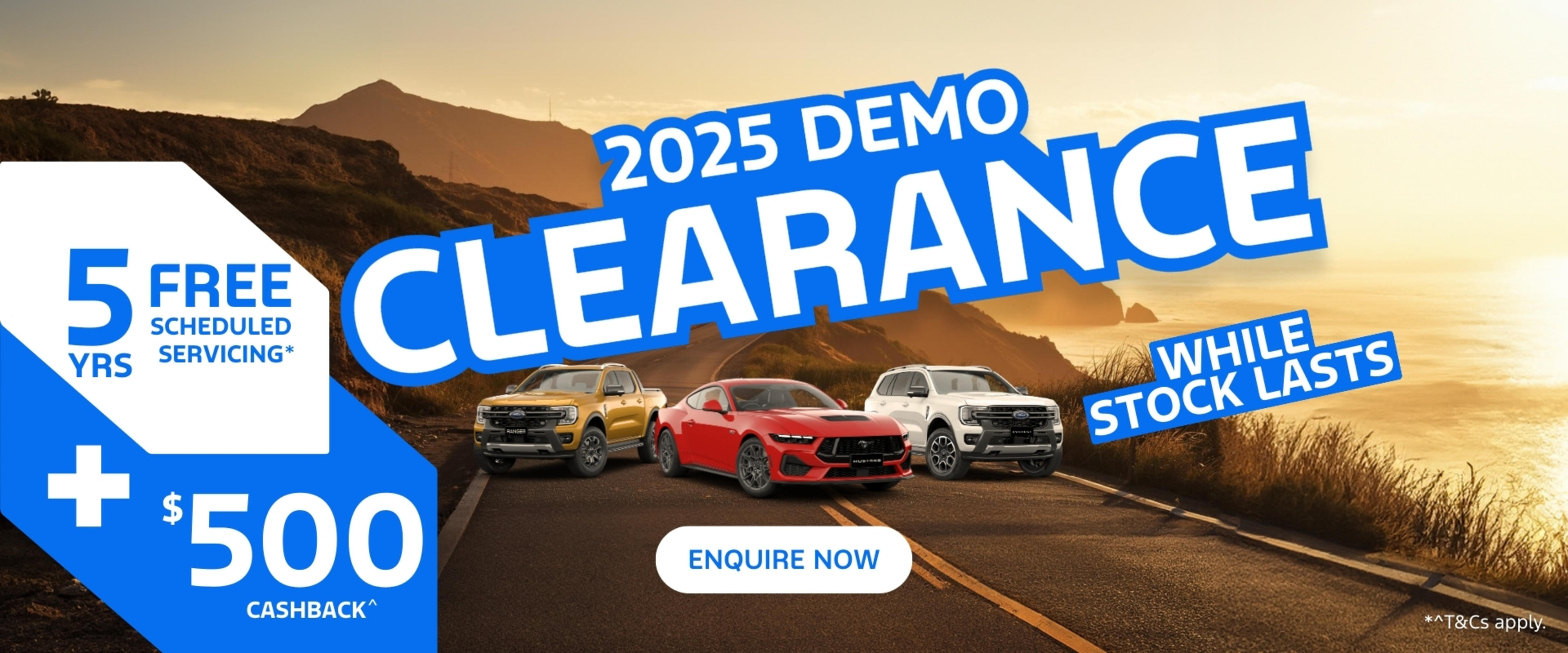 MY25 Demo Clearance + 5 Yrs Free Service & $500 Cashback