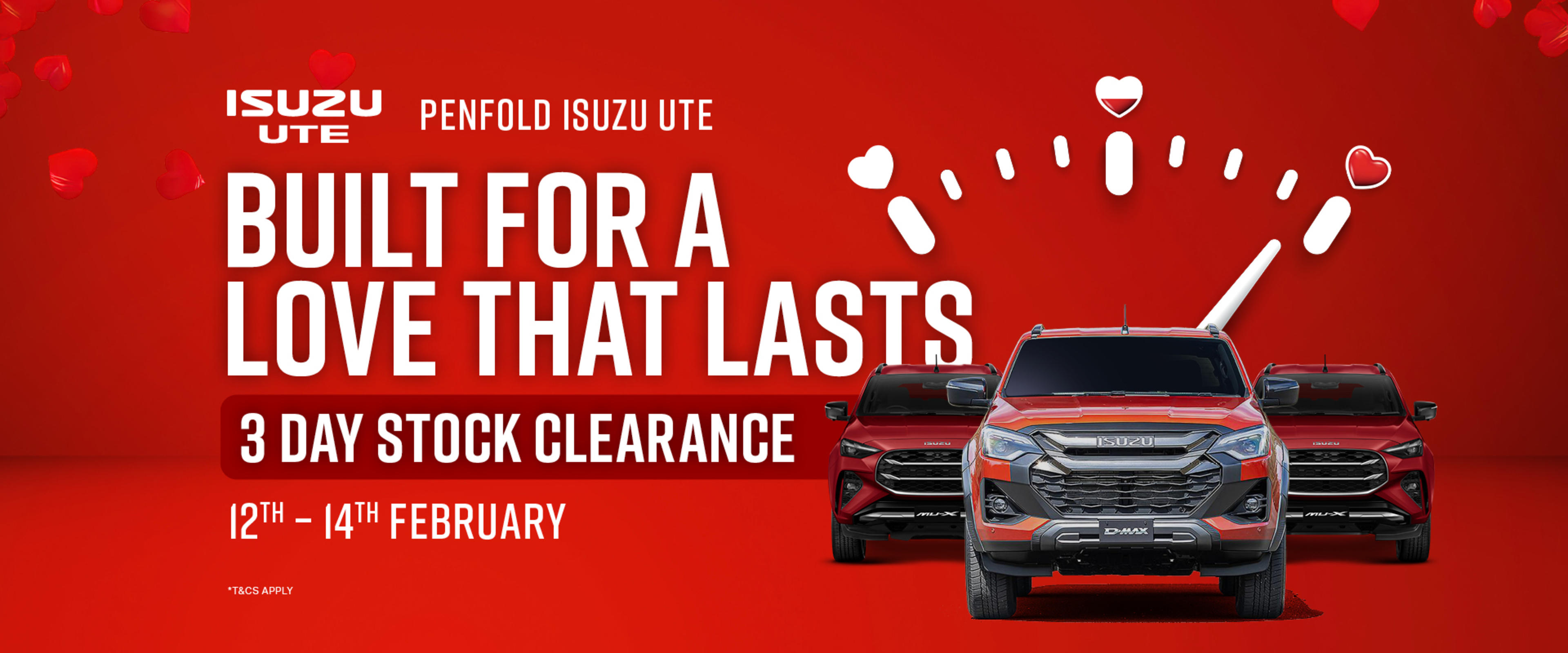 Penfold Isuzu UTE's Valentine's Day Stock Clearance