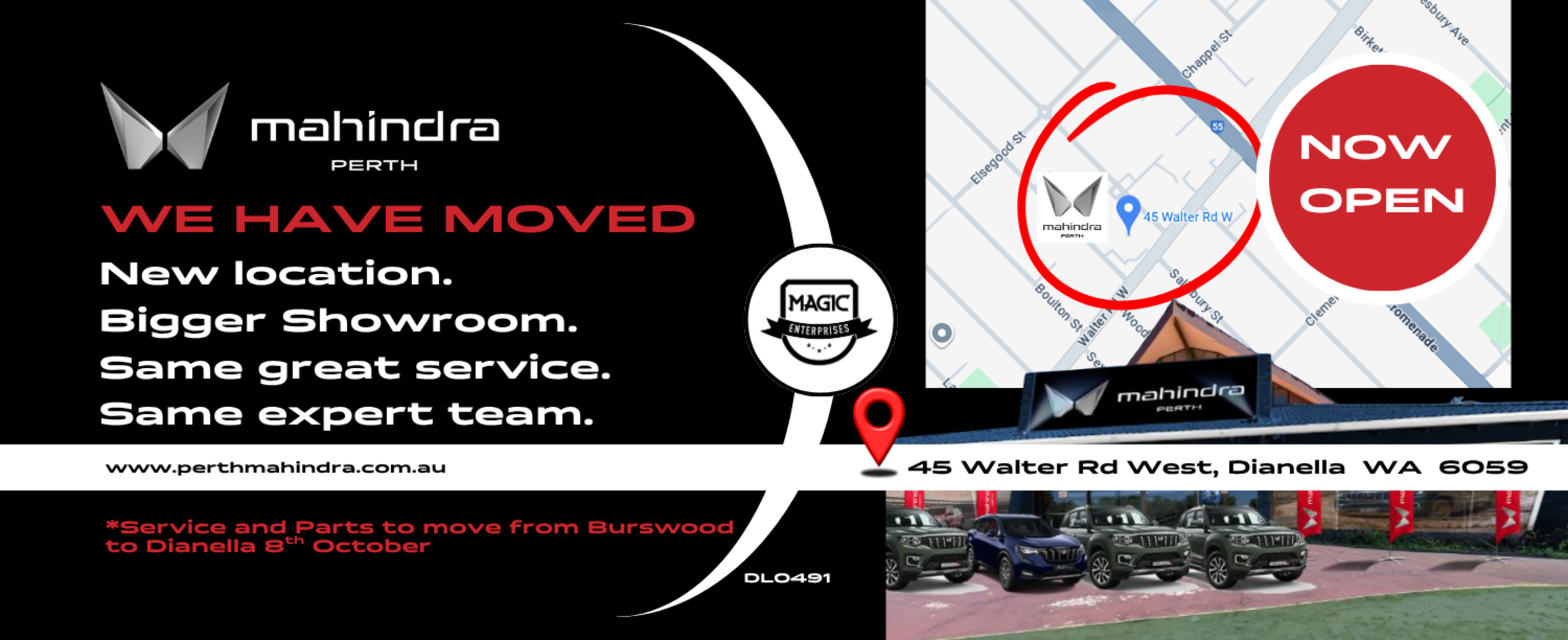 Perth Mahindra has moved to Dianella