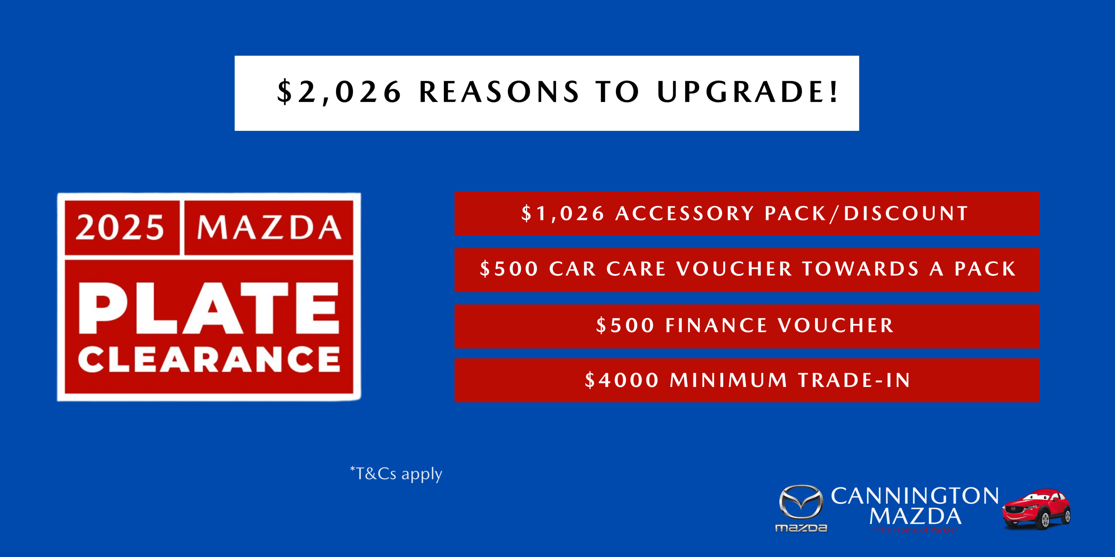 $2,026 Reasons to upgrade! (2025 Plate Clearance)