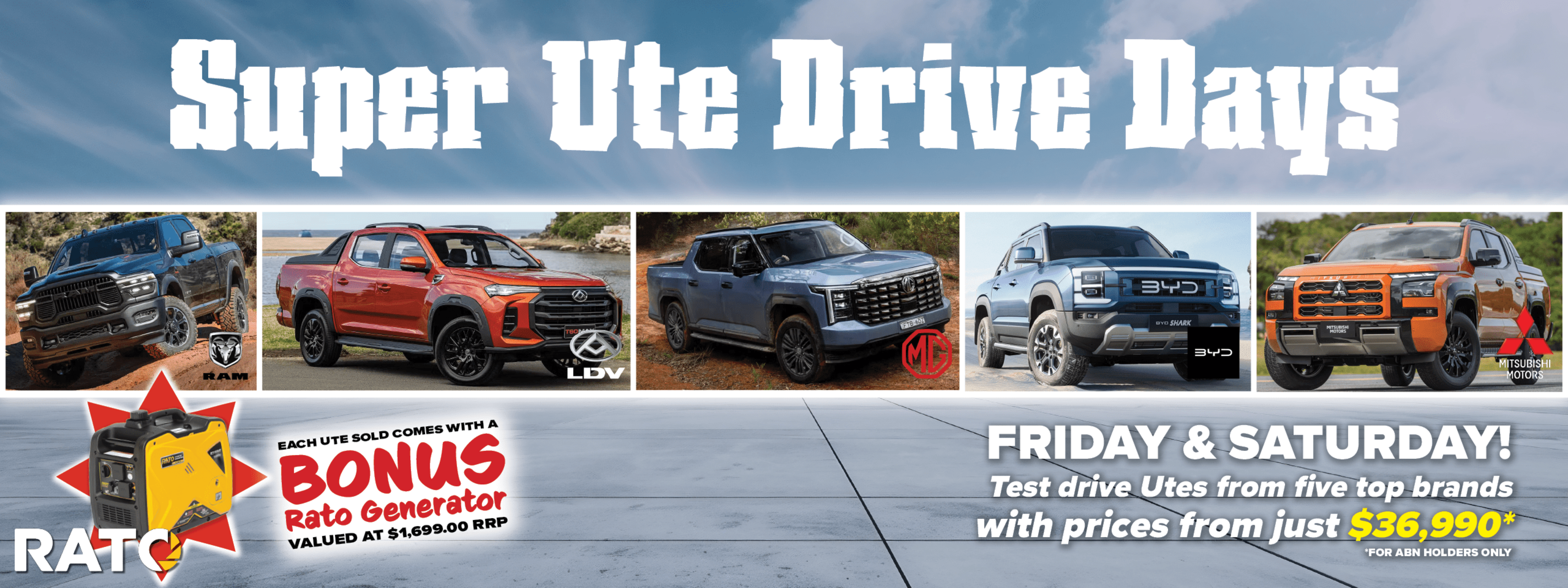 super ute test drive days