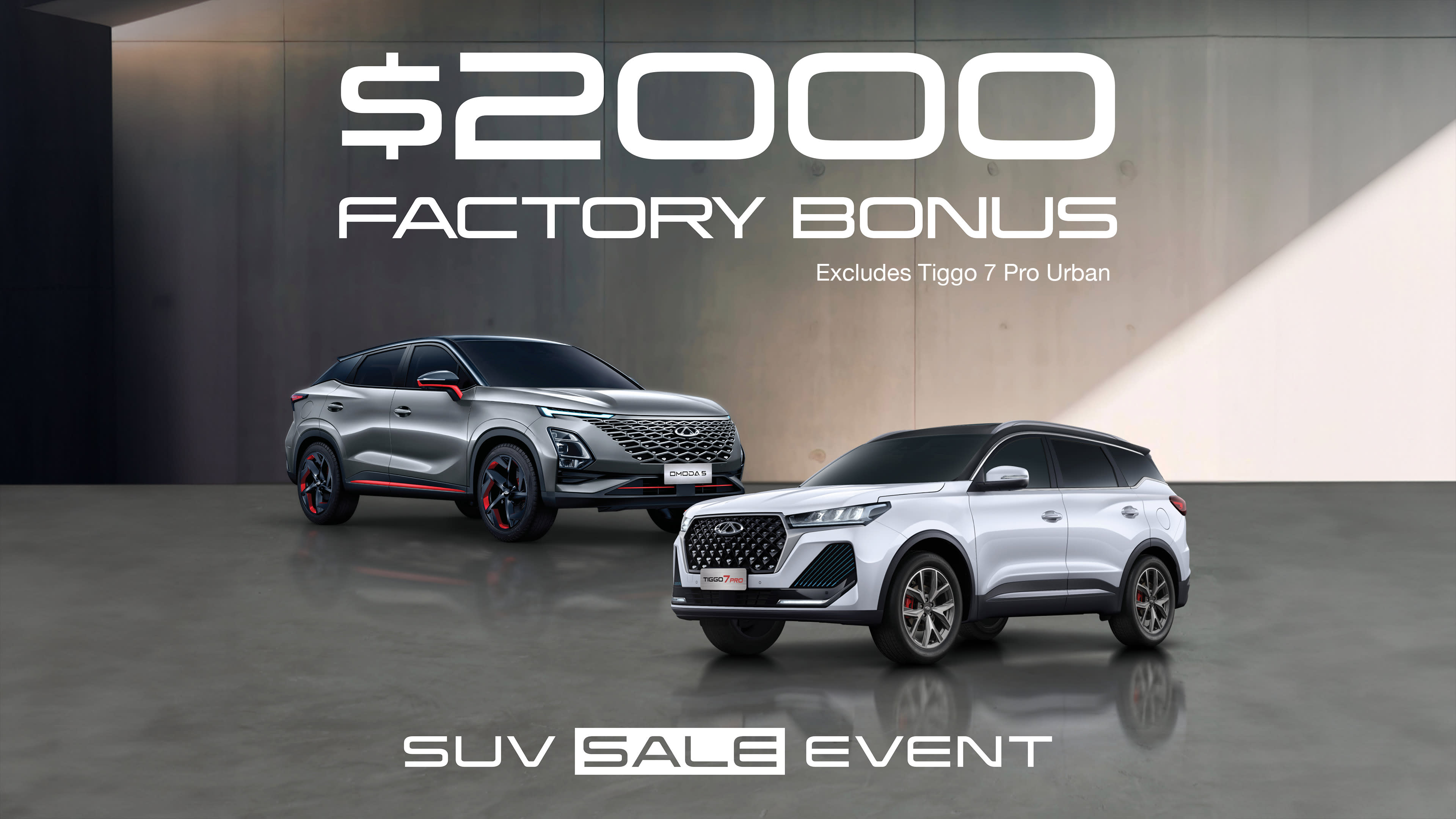 $2,000 Factory Bonus SUV Sale Event