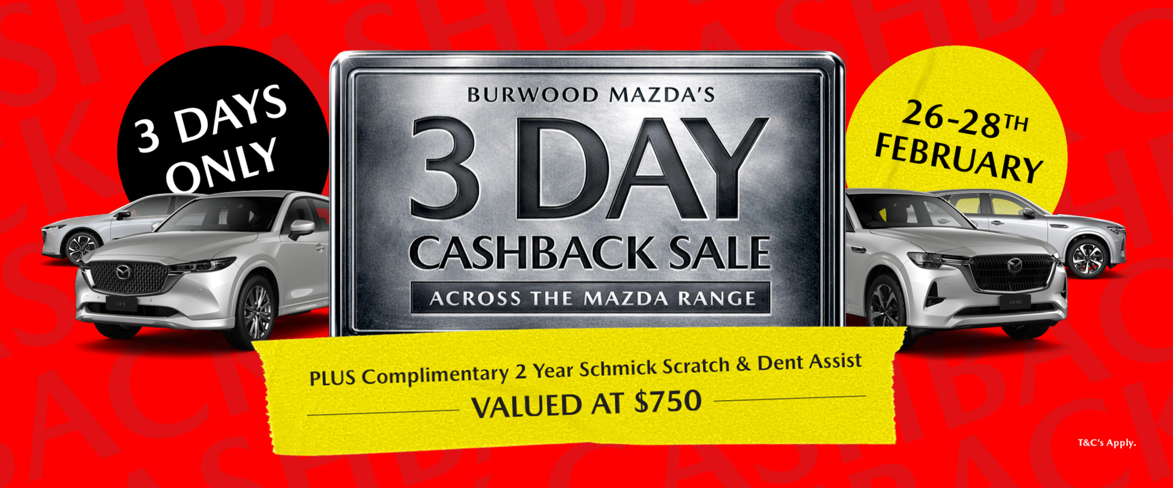 3 Day Cashback Sale