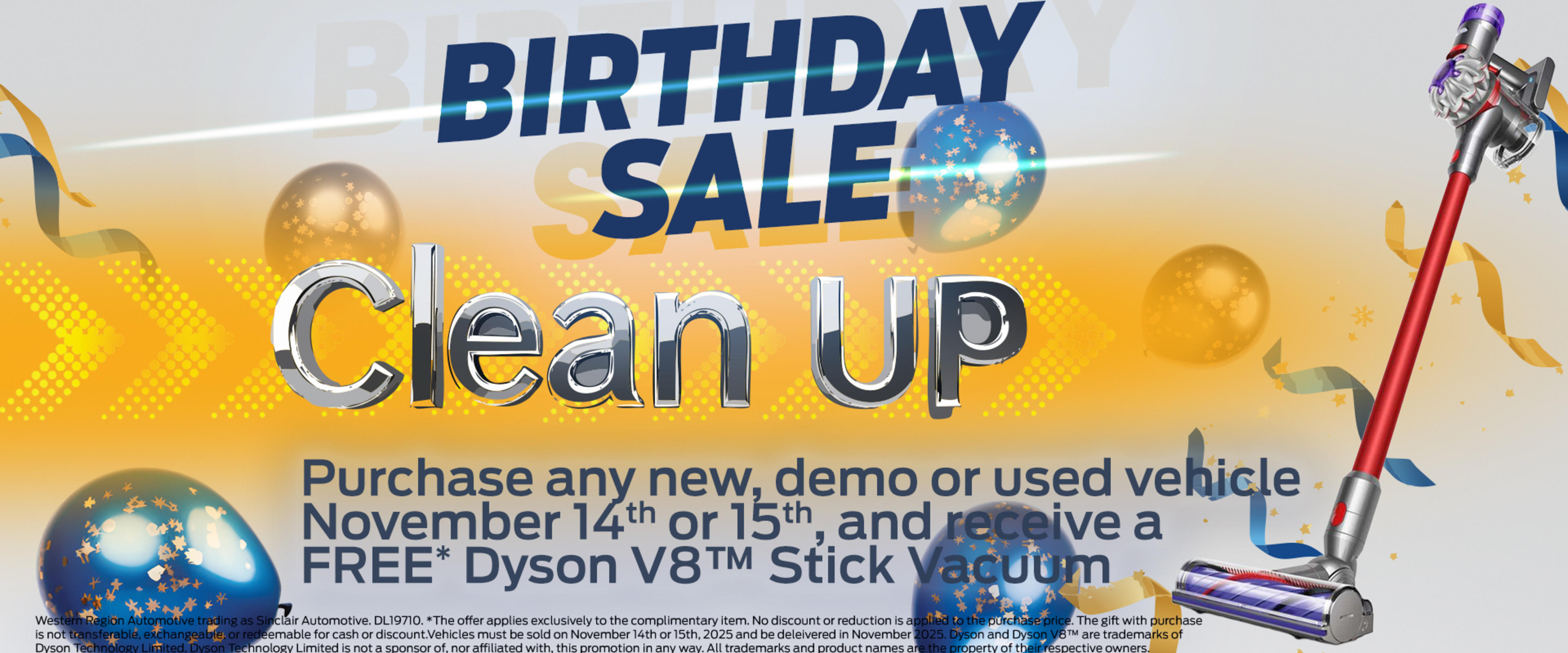 Sinclair Automotive Birthday Sale
