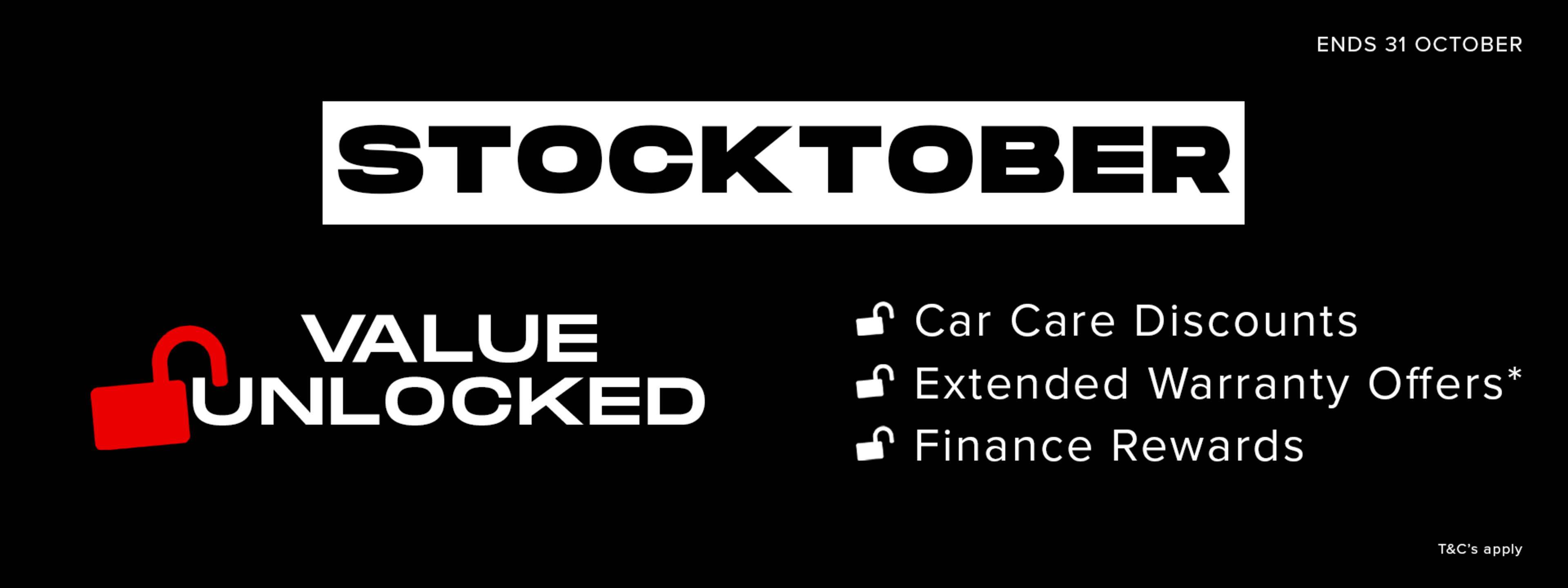 Stocktober Sale Event