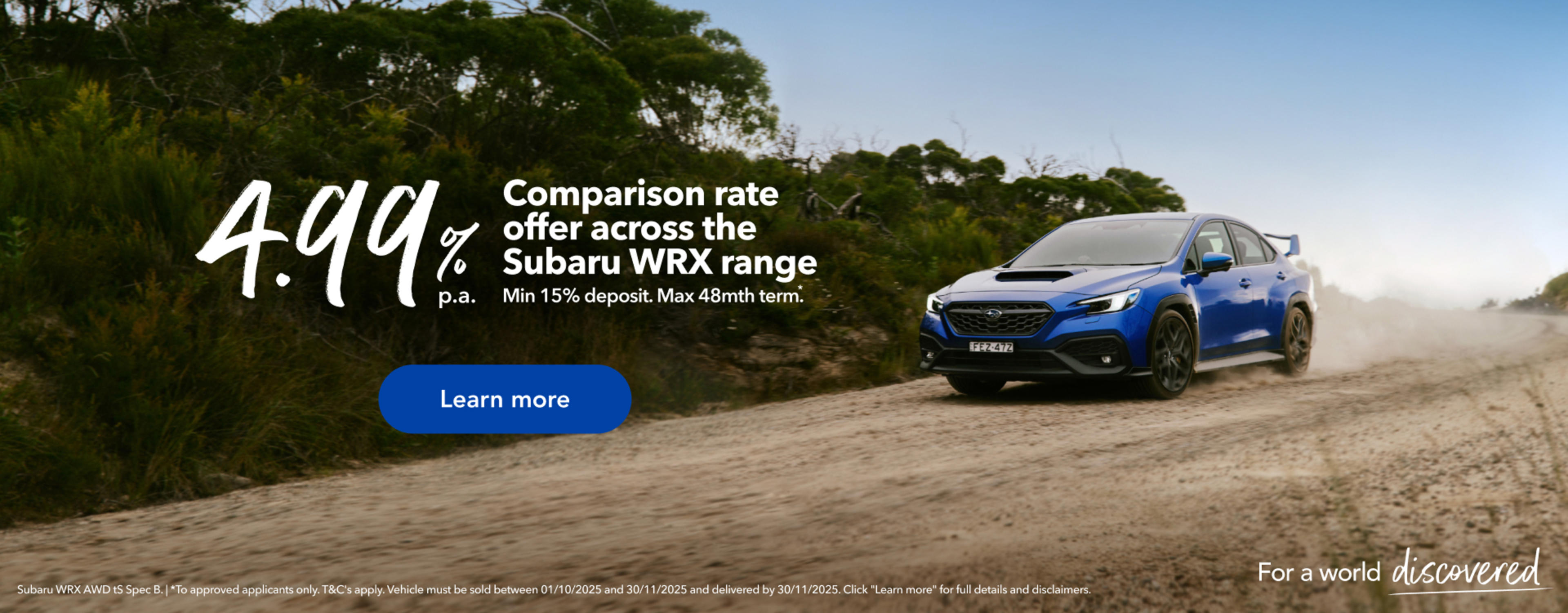 Q4 WRX Finance offer