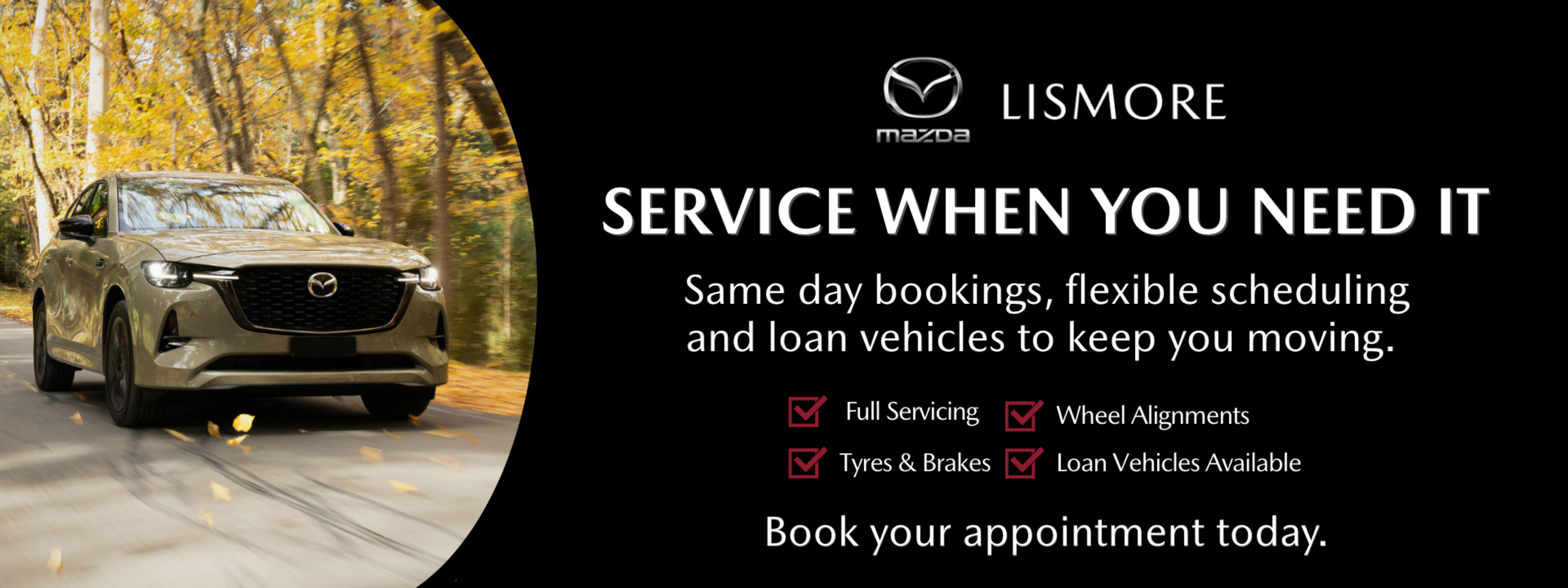 Service - Book today service tomorrow