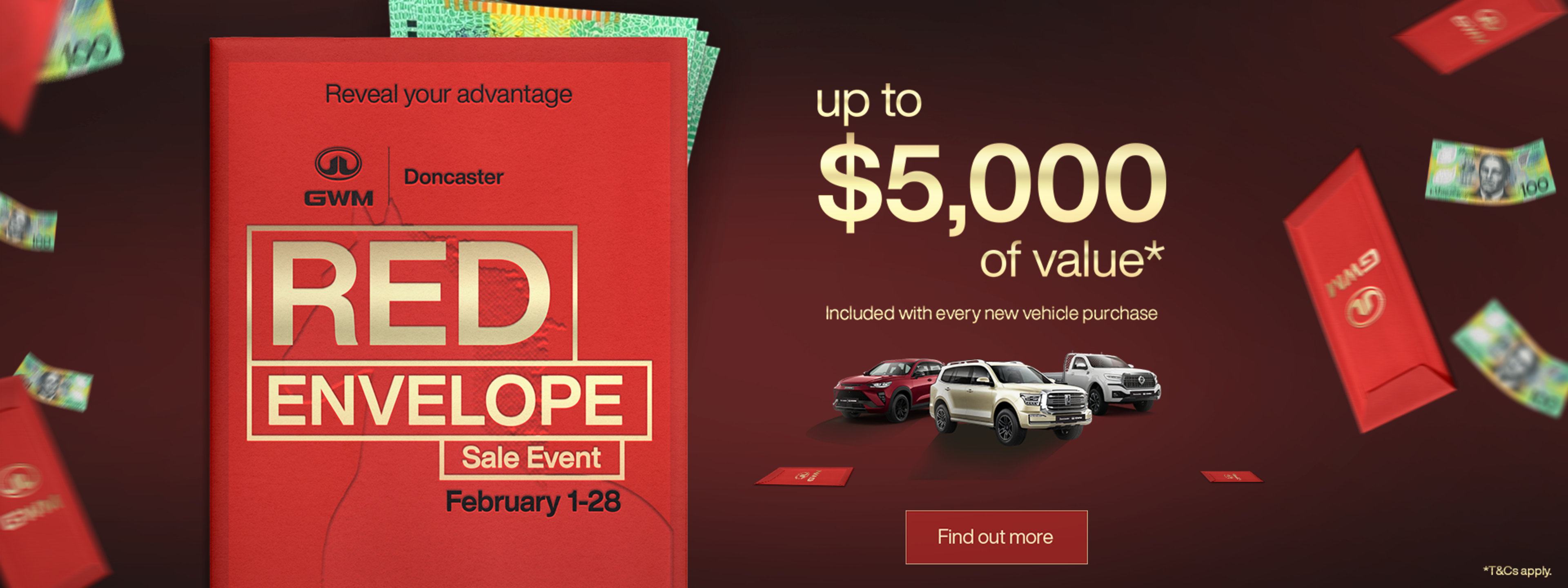 Doncaster GWM Red Envelope Sale Event