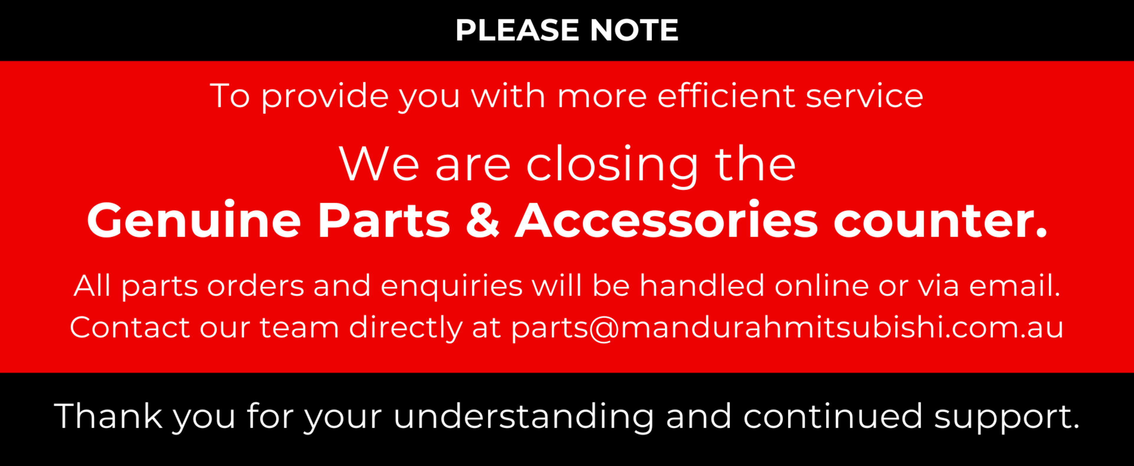 Genuine Parts & Accessories Now Fully Online