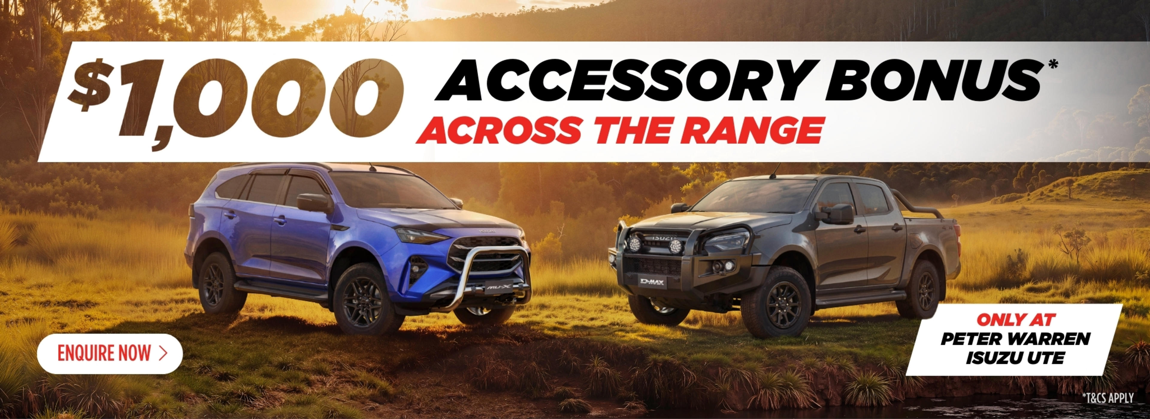 $1,000 Accessory Bonus on MU-X and D-MAX