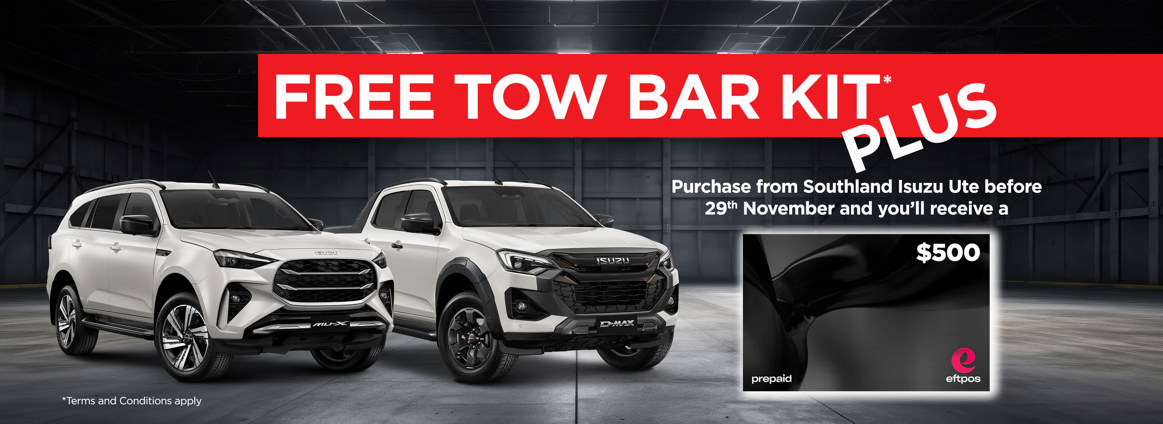 Tow Bar plus EFTPOS Card inhouse