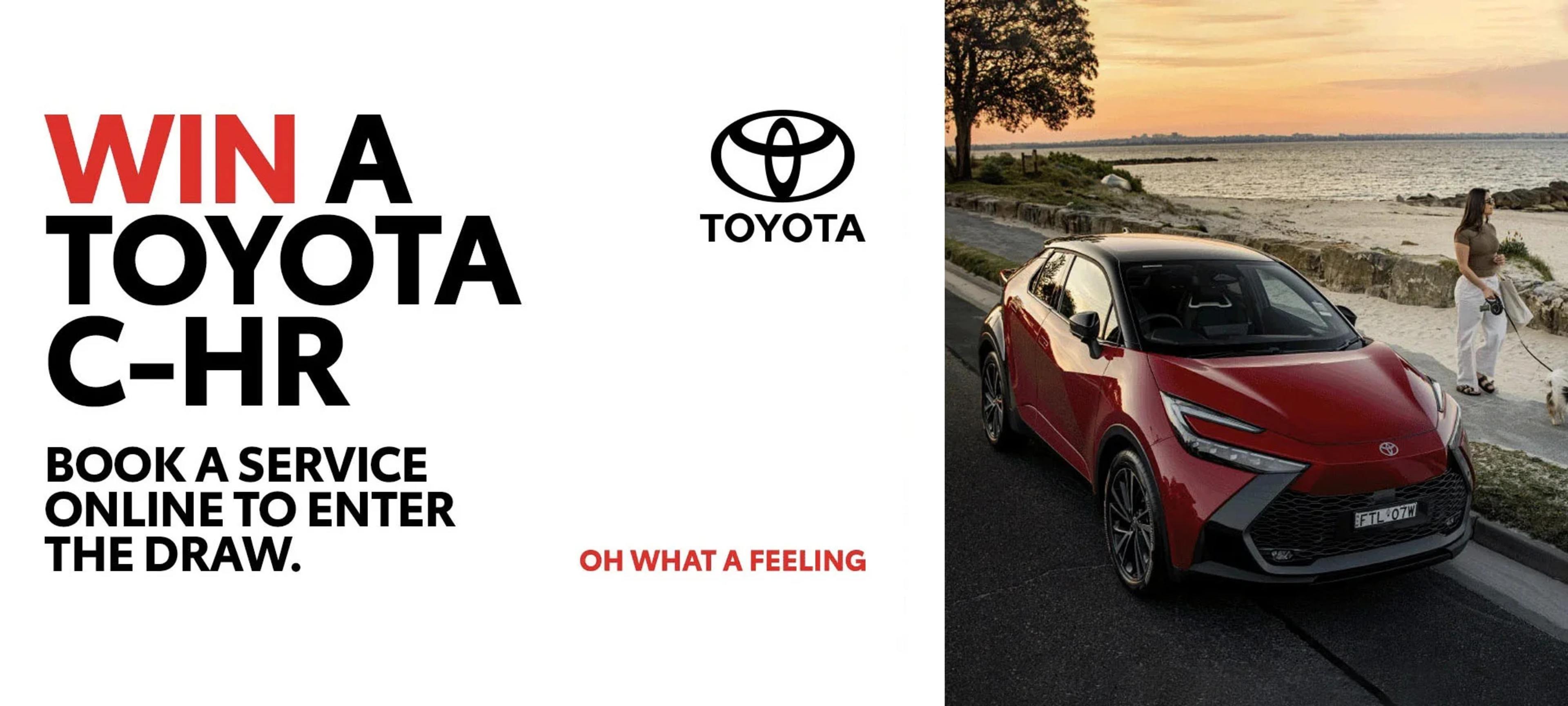 Book a Service online and go into the draw to WIN A C-HR