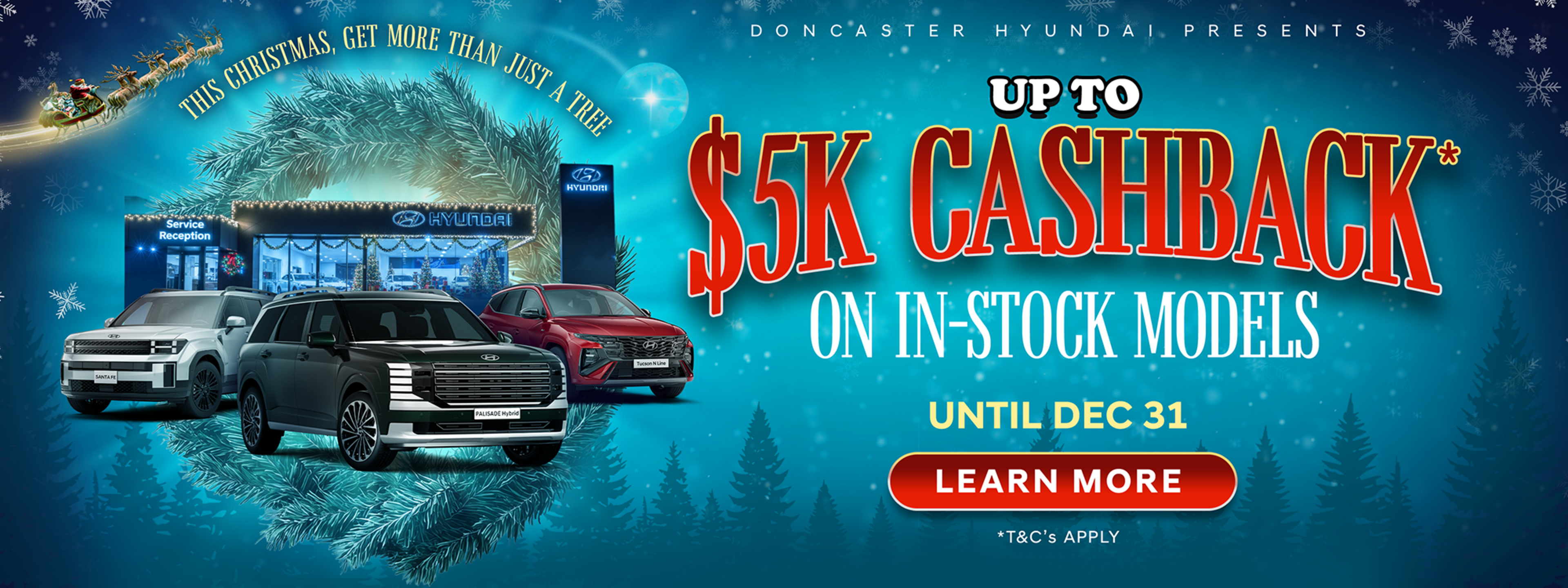 Doncaster Hyundai's Christmas Cashback Sale Event!