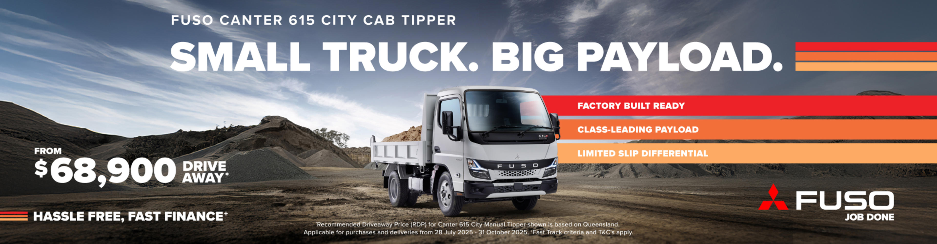 FUSO CANTER 615 CITY CAB TIPPER