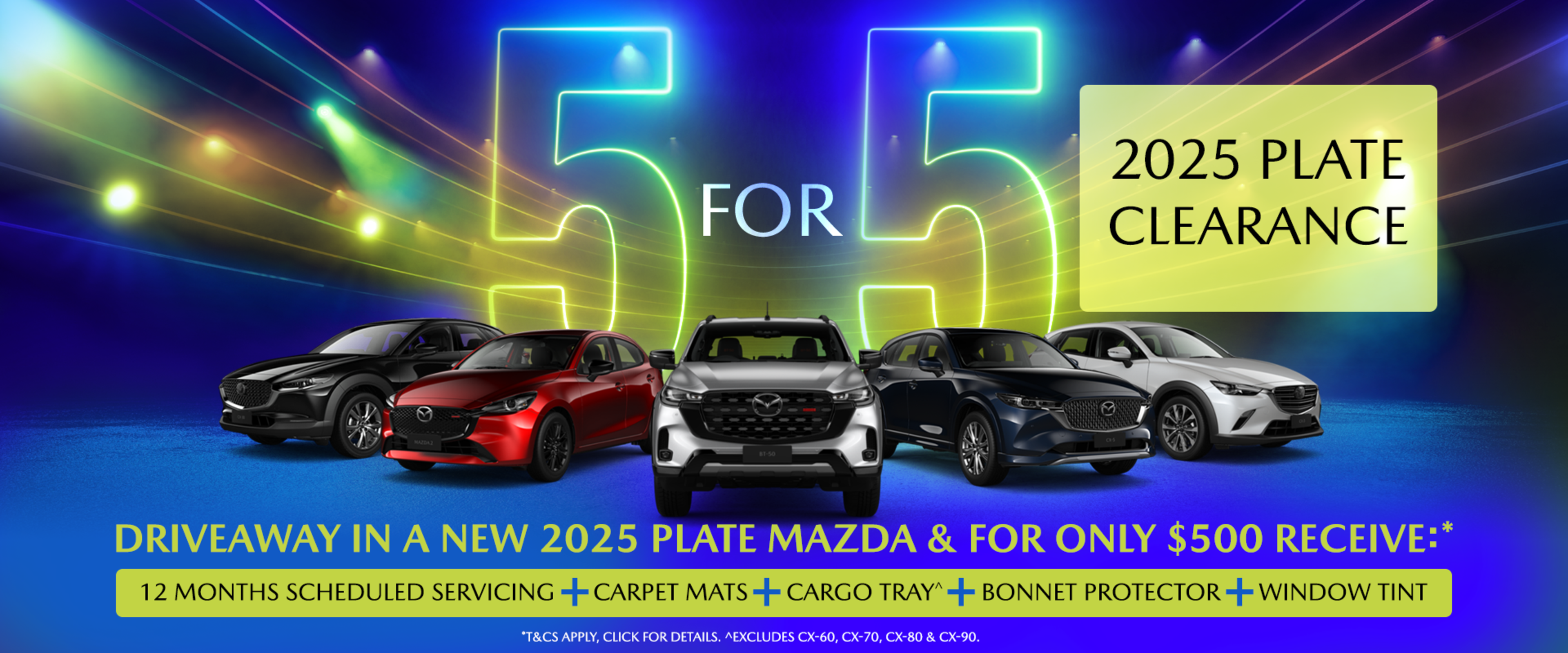 5 FOR 5! 2025 Plate Clearance