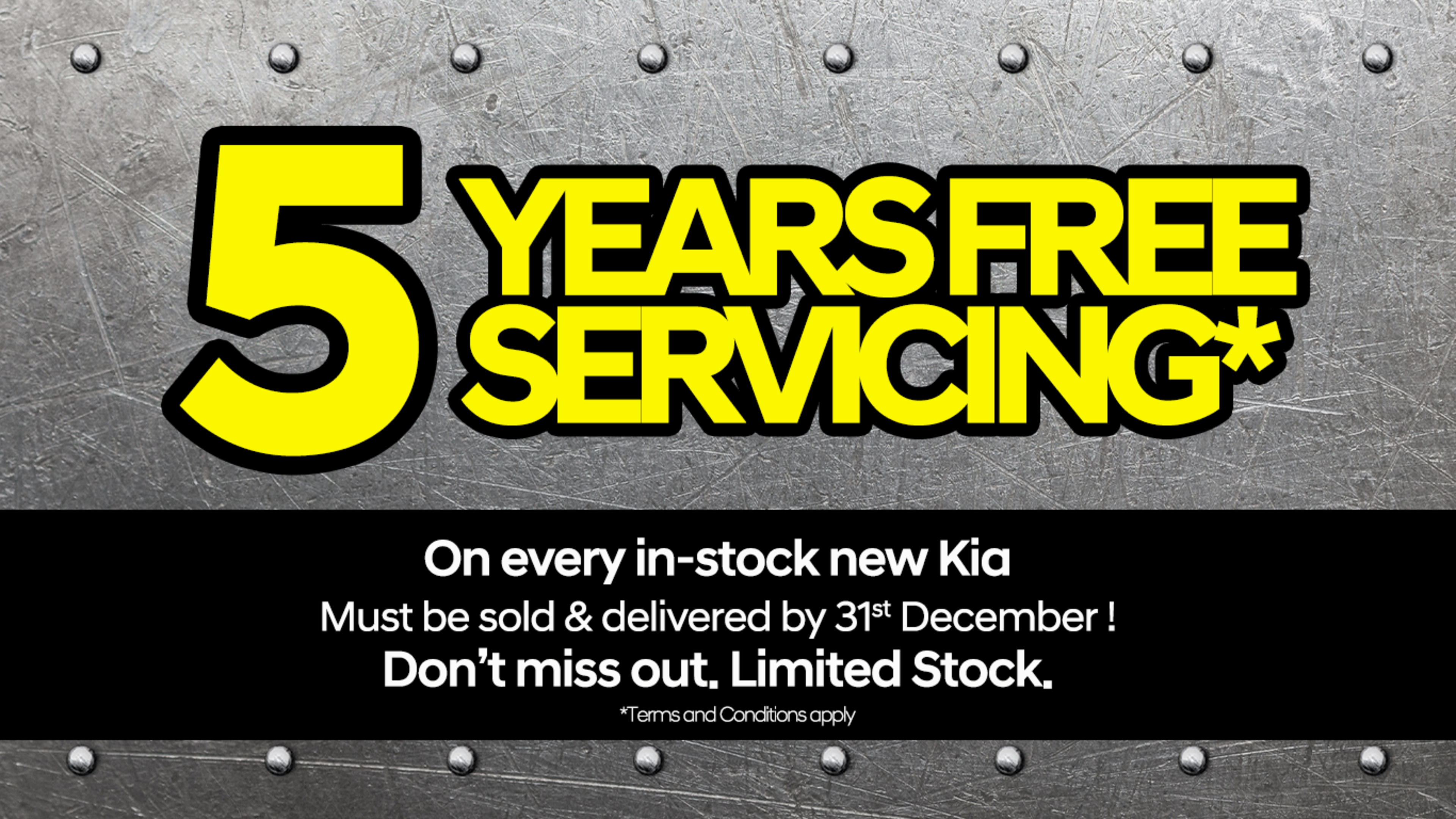 5yrs free servicing nov 25