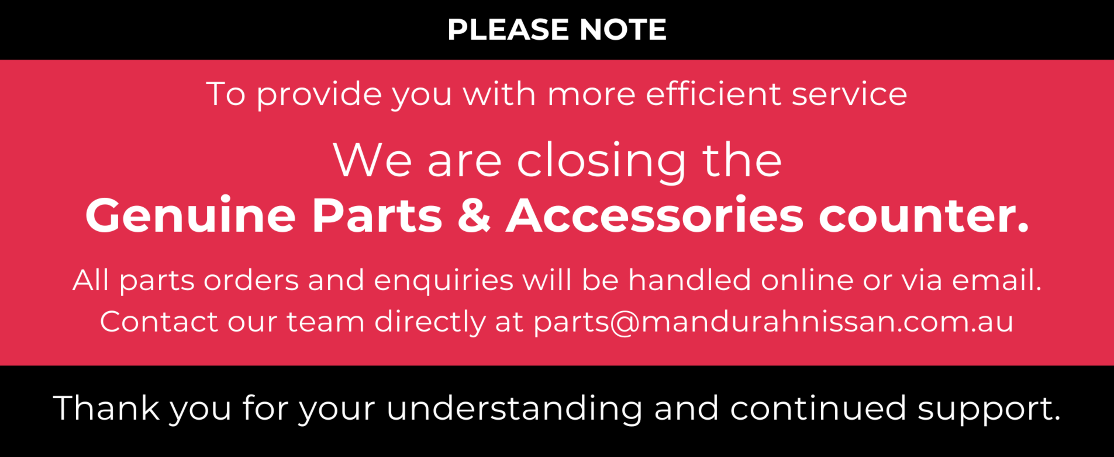 Genuine Parts & Accessories Now Fully Online