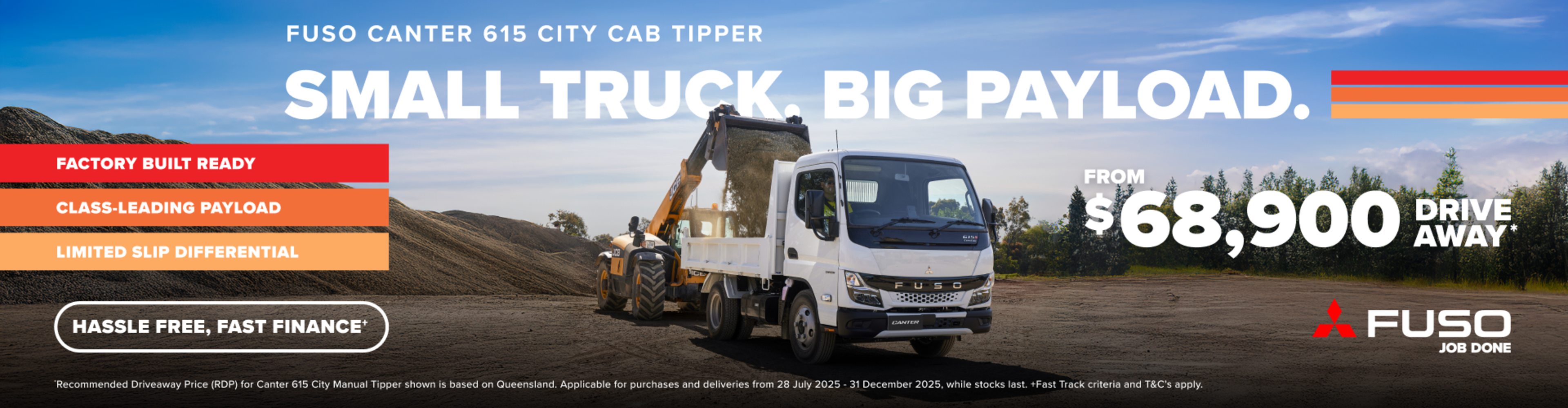 FUSO CANTER 615 CITY CAB TIPPER