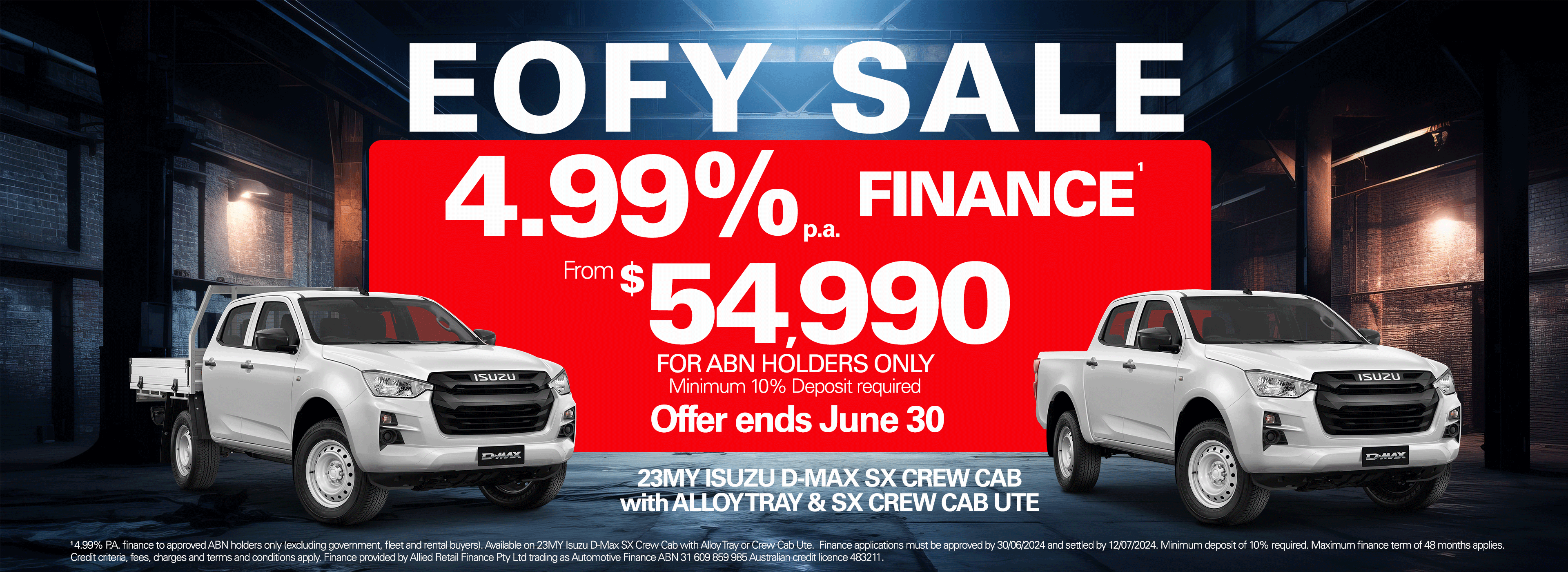EOFY 4.99% Finance Offer SX