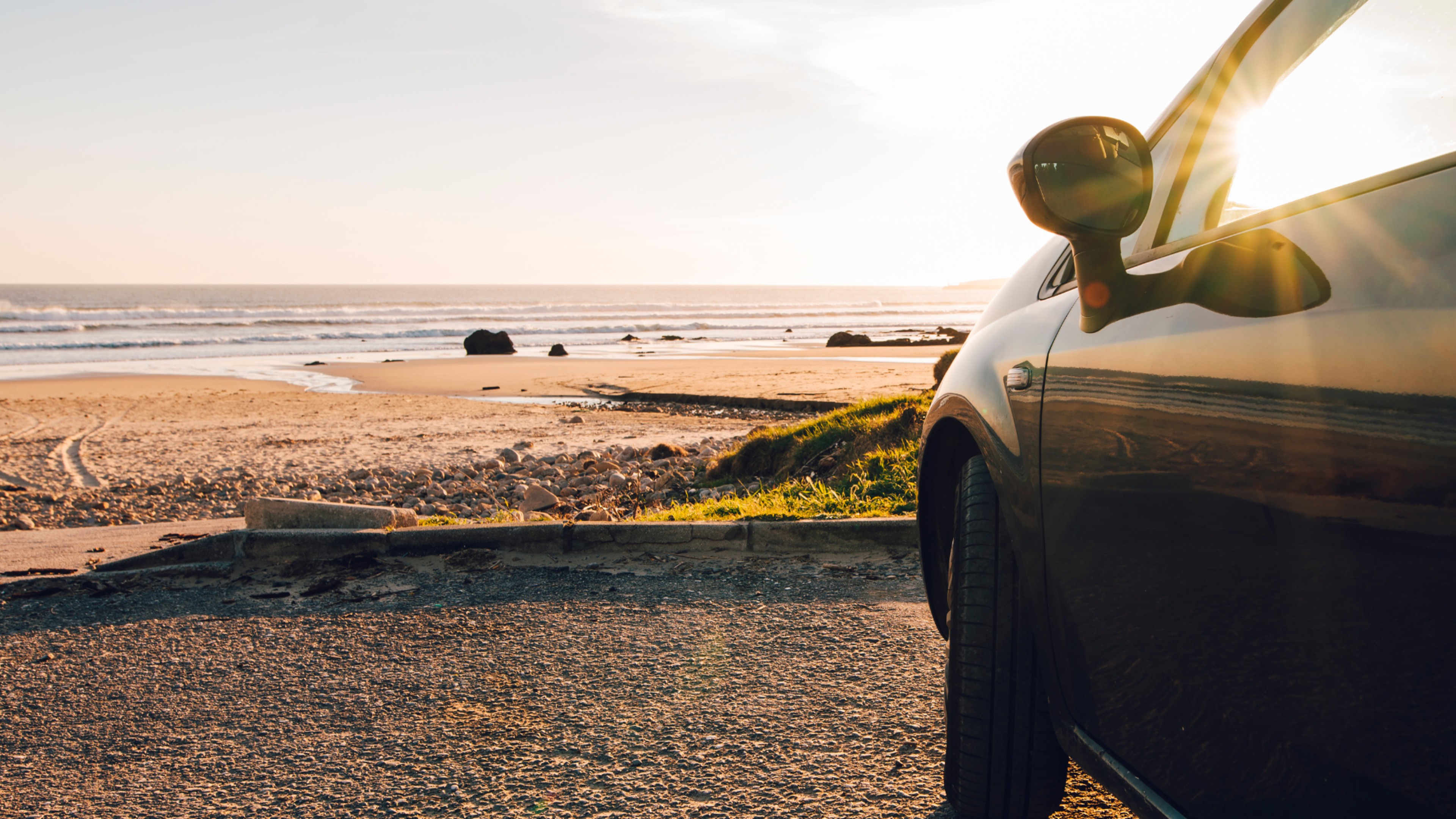 Car at beach