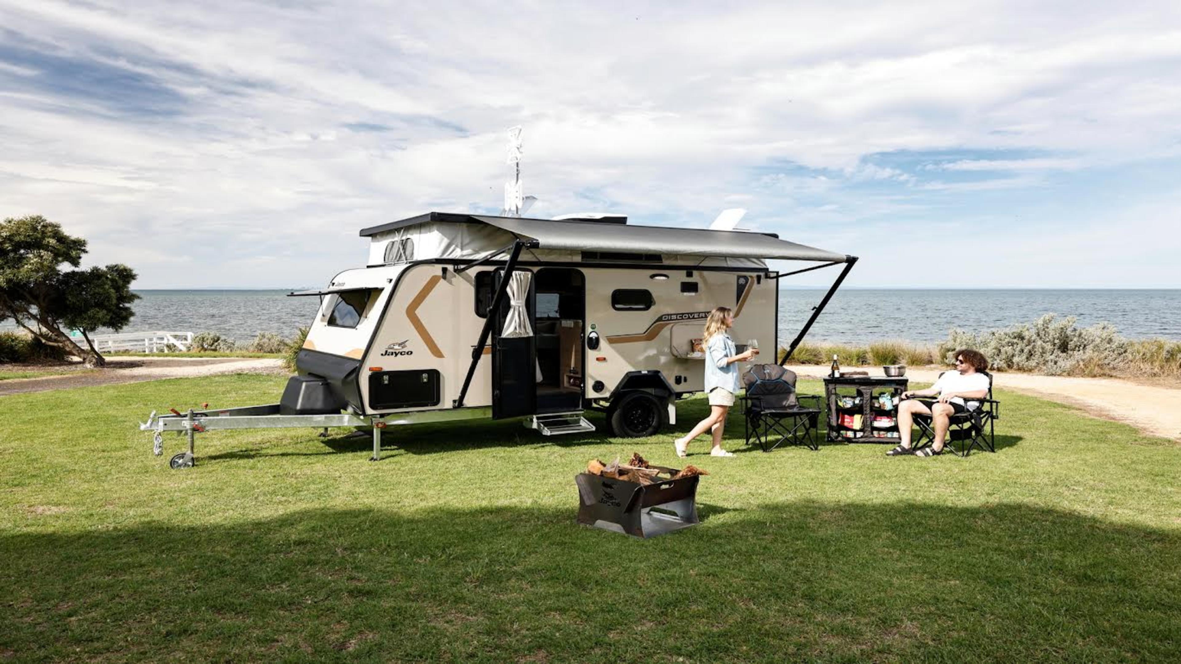 Family camping with Jayco campervan