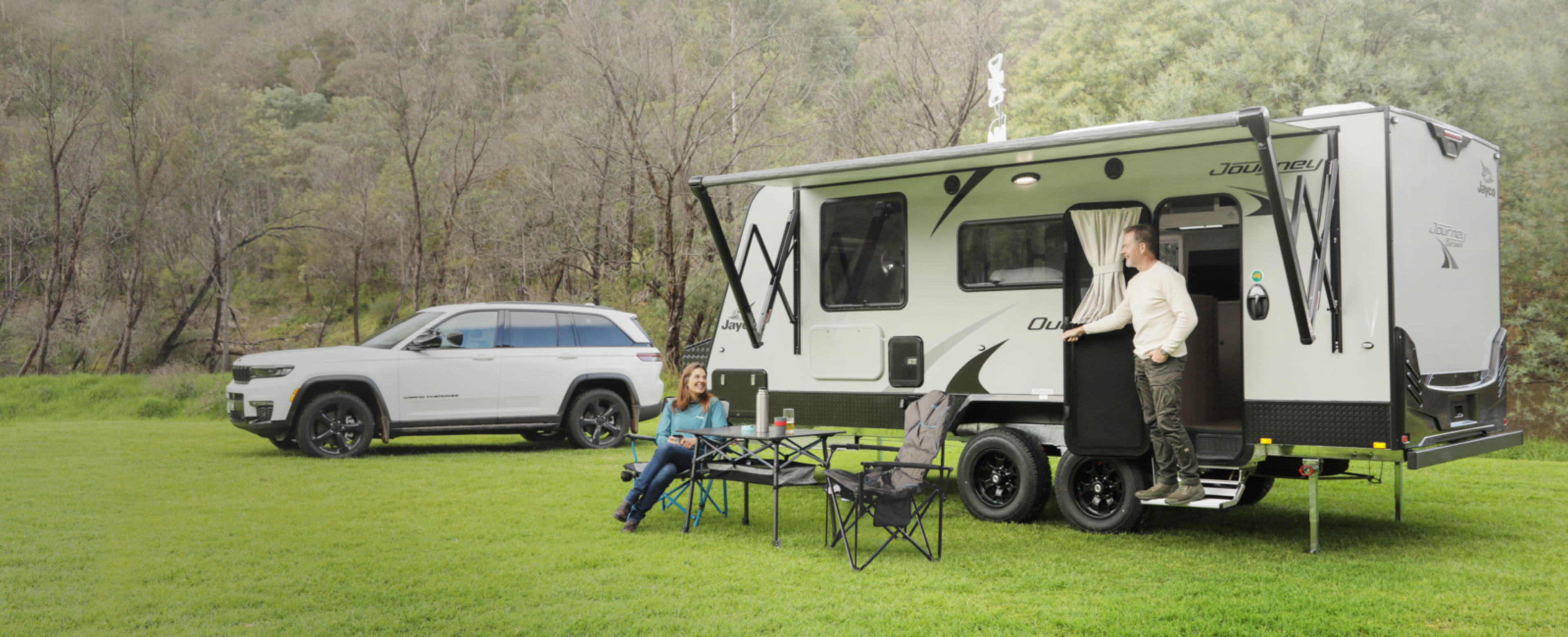 Family camping with Jayco campervan