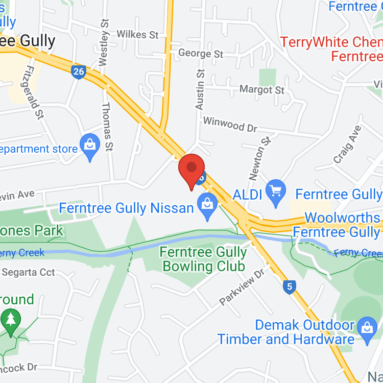 Ferntree Gully LDV map