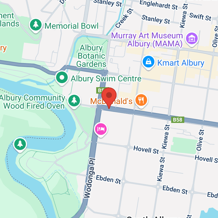 Albury Mazda map