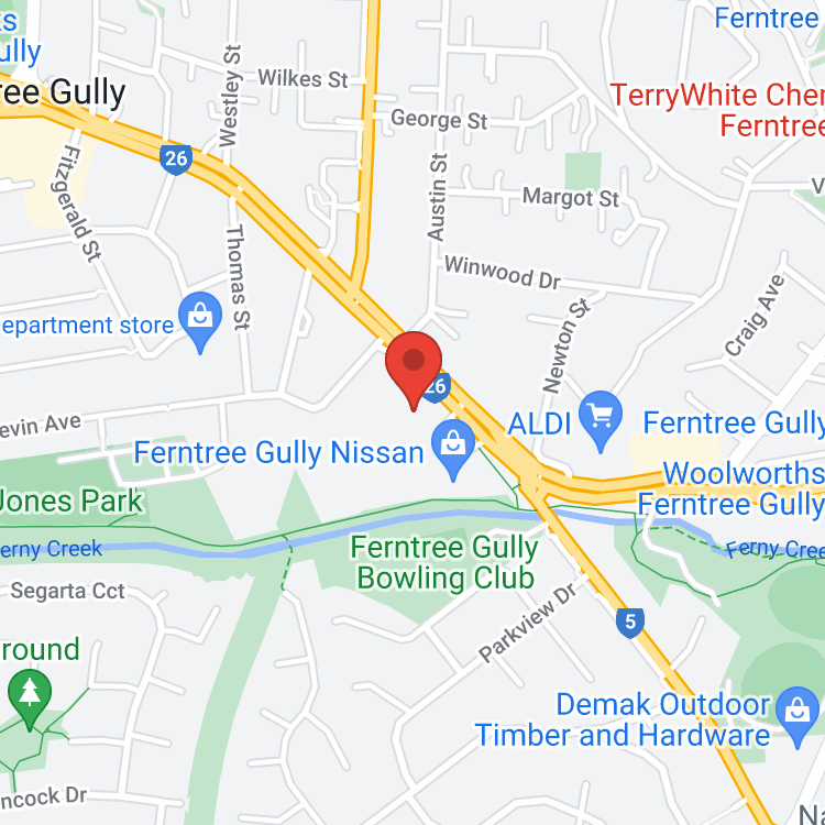 Ferntree Gully JAC Motors - Parts map