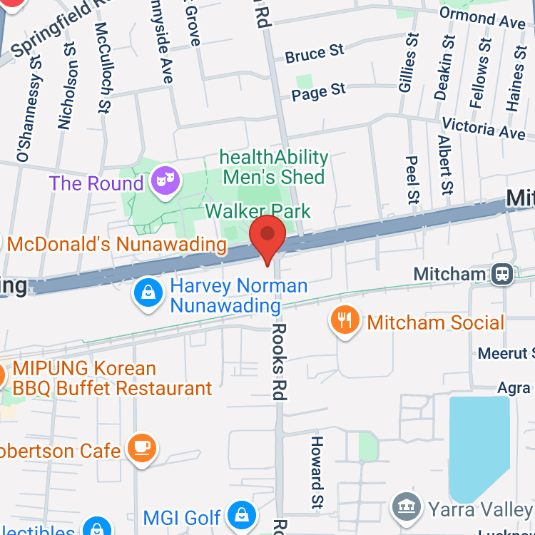 Nunawading Hyundai map