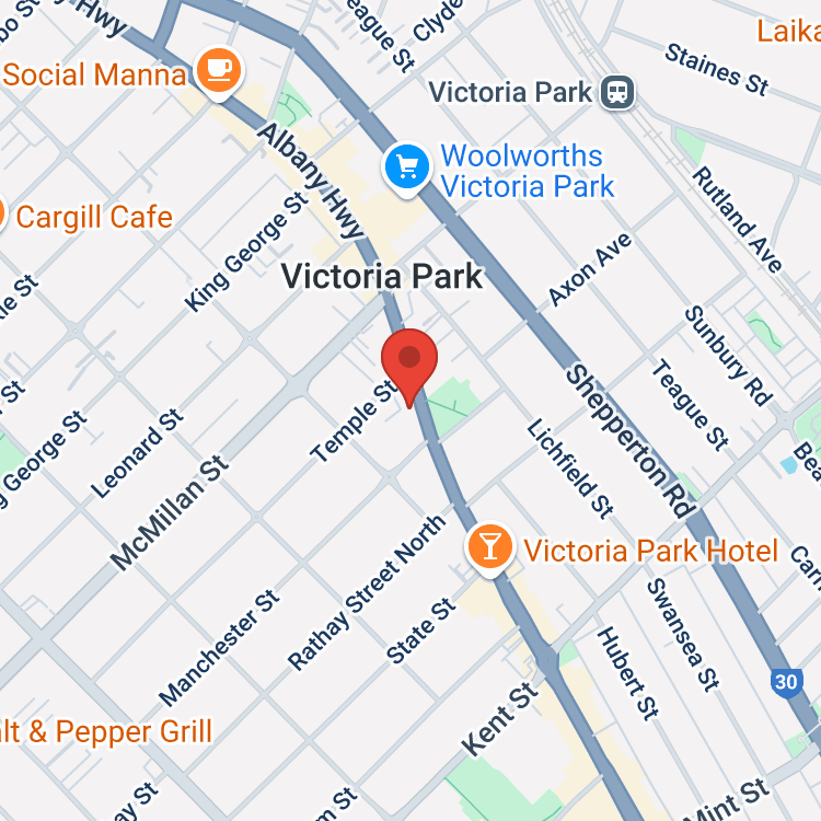 Perth City Skoda map