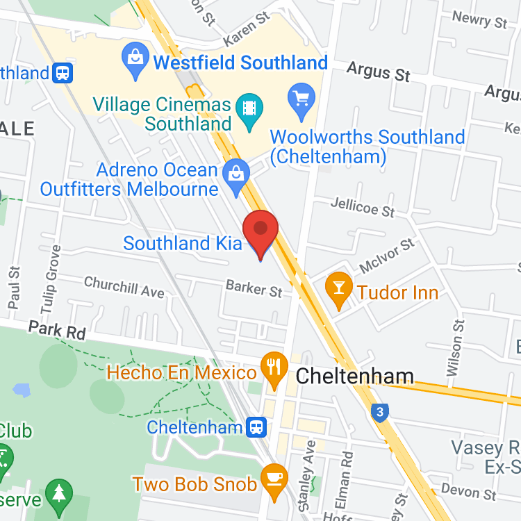 Booran GMSV Cheltenham - Parts map