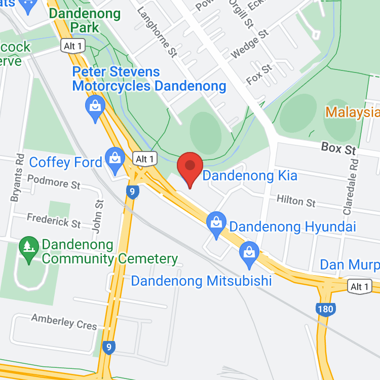 Dandenong Nissan map