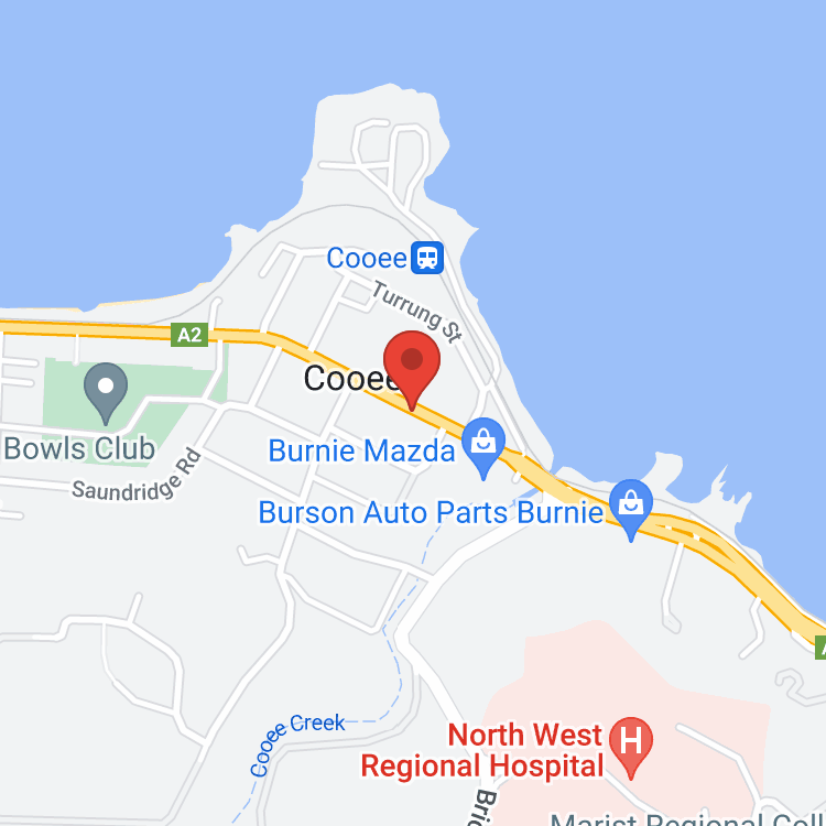 Devonport & Burnie Toyota map