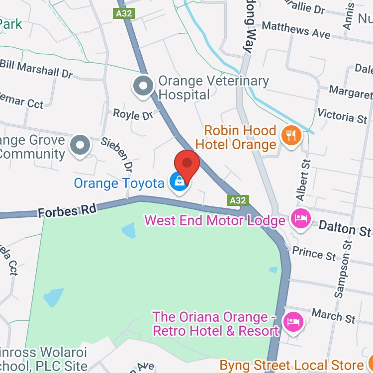 Orange Volkswagen - Service map