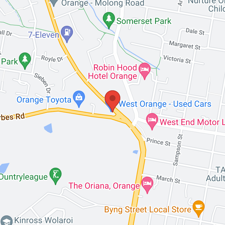 Orange Hino - Sales map