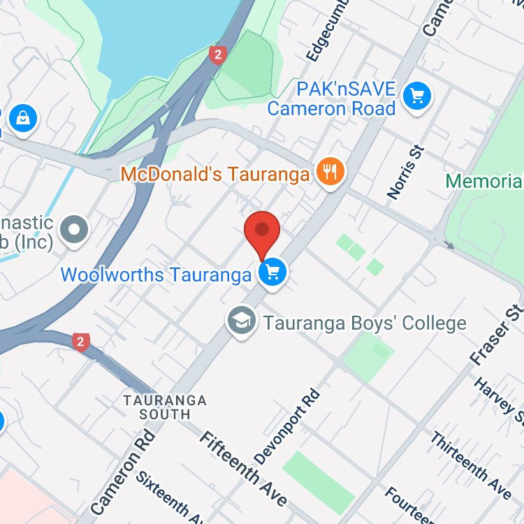 Ingham Chery Tauranga map