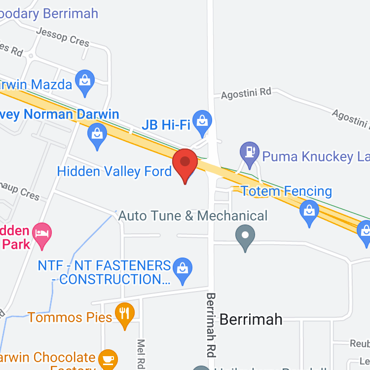 Hidden Valley Ford map