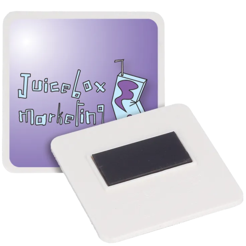Custom Branded Square Recycled Plastic Magnets with a design from Total Merchandise
