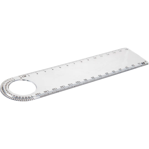 Promotional 15cm Transparent Loupe Rulers for Office Stationery