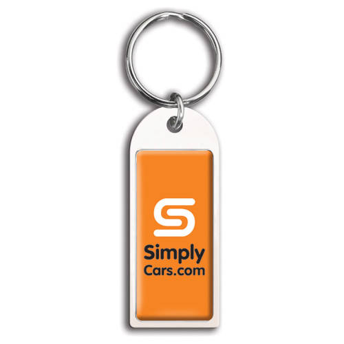 Promotional Chrome Arch Emblem Keyrings for with a printed design from Total Merchandise