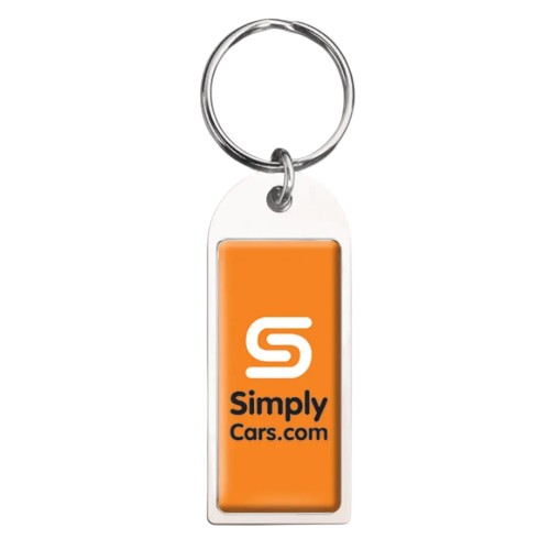 Promotional Chrome Arch Emblem Keyrings for with a printed design from Total Merchandise