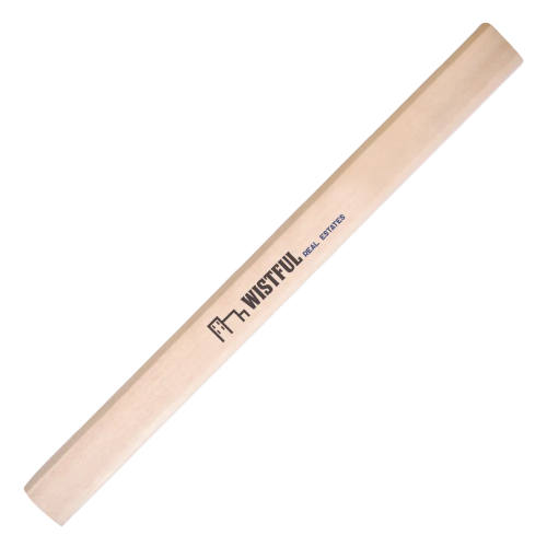 Promotional Flat Sided Carpenter Pencils in Natural Colour Printed with a Logo by Total Merchandise