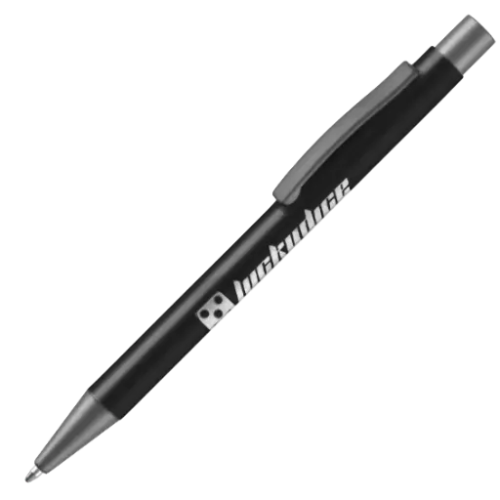 Custom Printed Ergo Aluminium Ballpens in Black from Total Merchandise