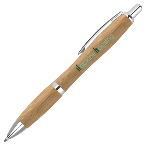 Eco-friendly printed Contour Bamboo Ballpens with your logo