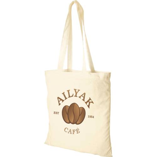 Custom Lightweight Cotton Tote Bags with a logo printed to 1 side from Total Merchandise