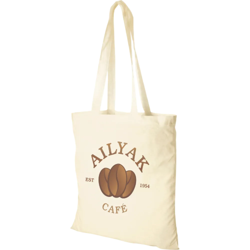 Custom Lightweight Cotton Tote Bags with a logo printed to 1 side from Total Merchandise