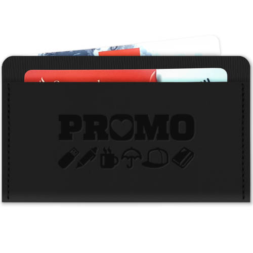 RFID Card Wallet black with black stitching